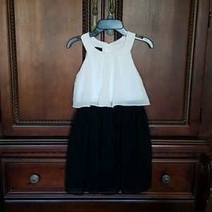 Black and white party dress