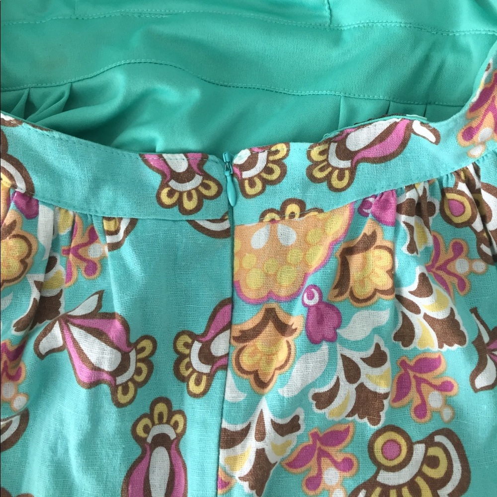 Judith March floral linen turquoise backless dress - Picture 8 of 8