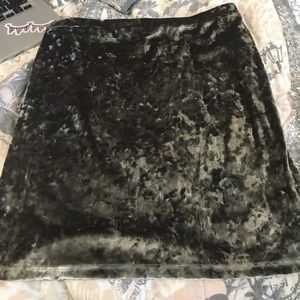 Crushed velvet skirt