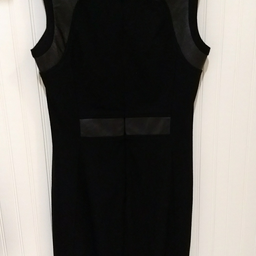 Yoana Baraschi Leather/ Ponte Sheath Dress - Picture 3 of 4