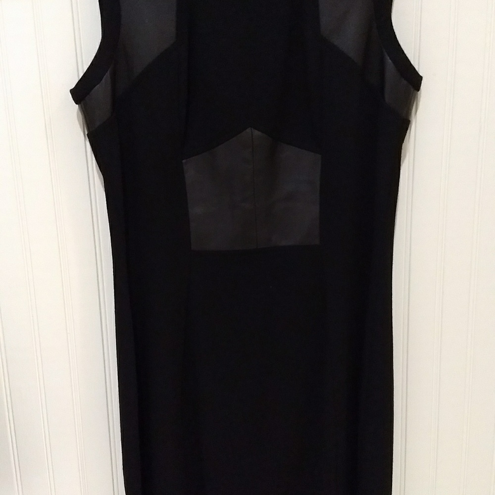 Yoana Baraschi Leather/ Ponte Sheath Dress - Picture 4 of 4