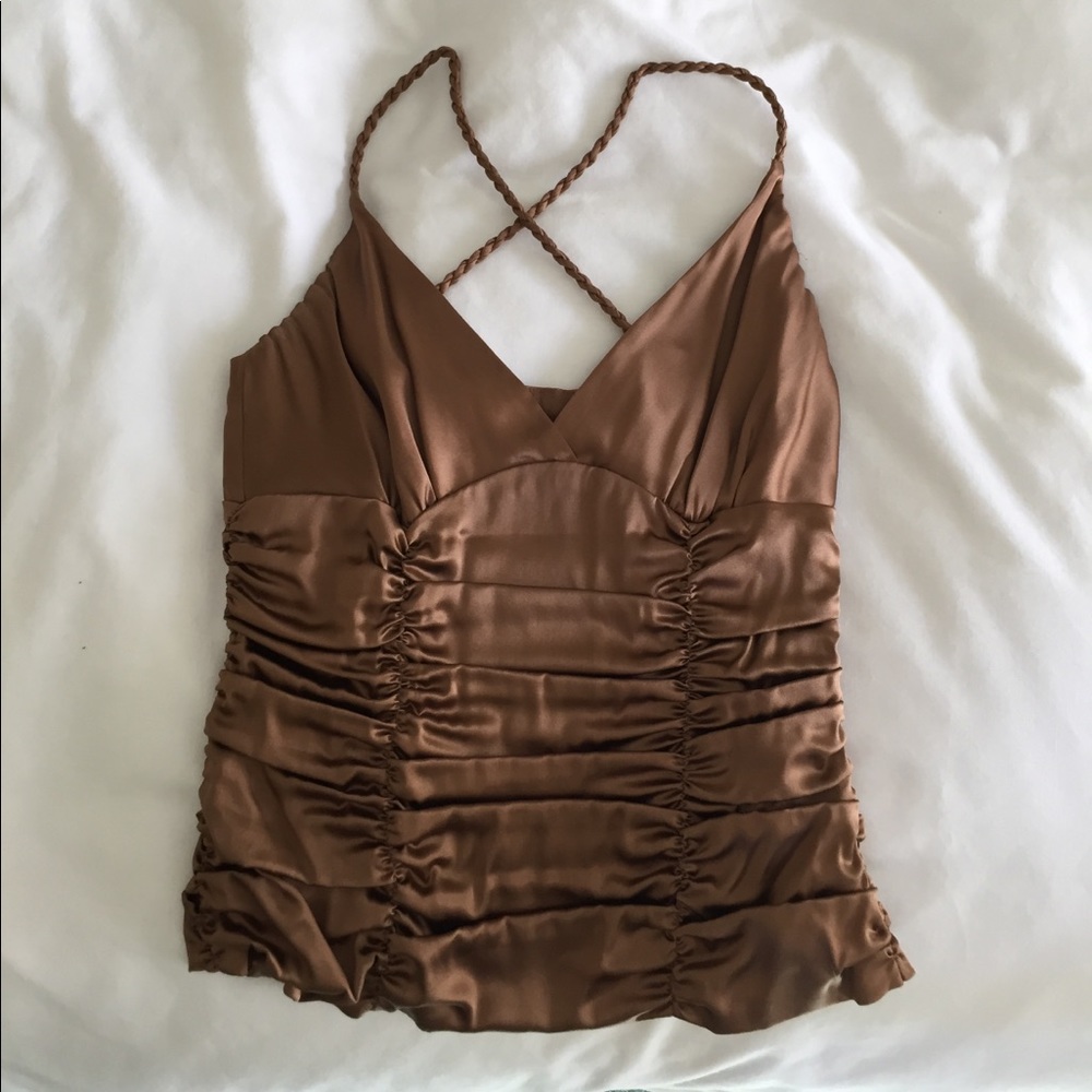 Crossback, mostly silk brown tank Sold separately