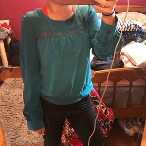 Blue silk top Blue silk top