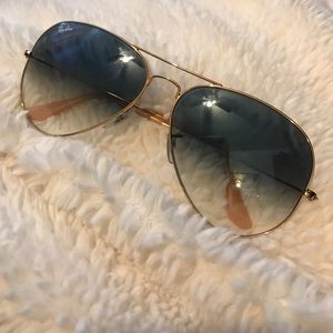 Blue & Gold Ray Ban Aviator Large Metal 62 Blue & Gold Ray Ban Aviator Large Metal 62
