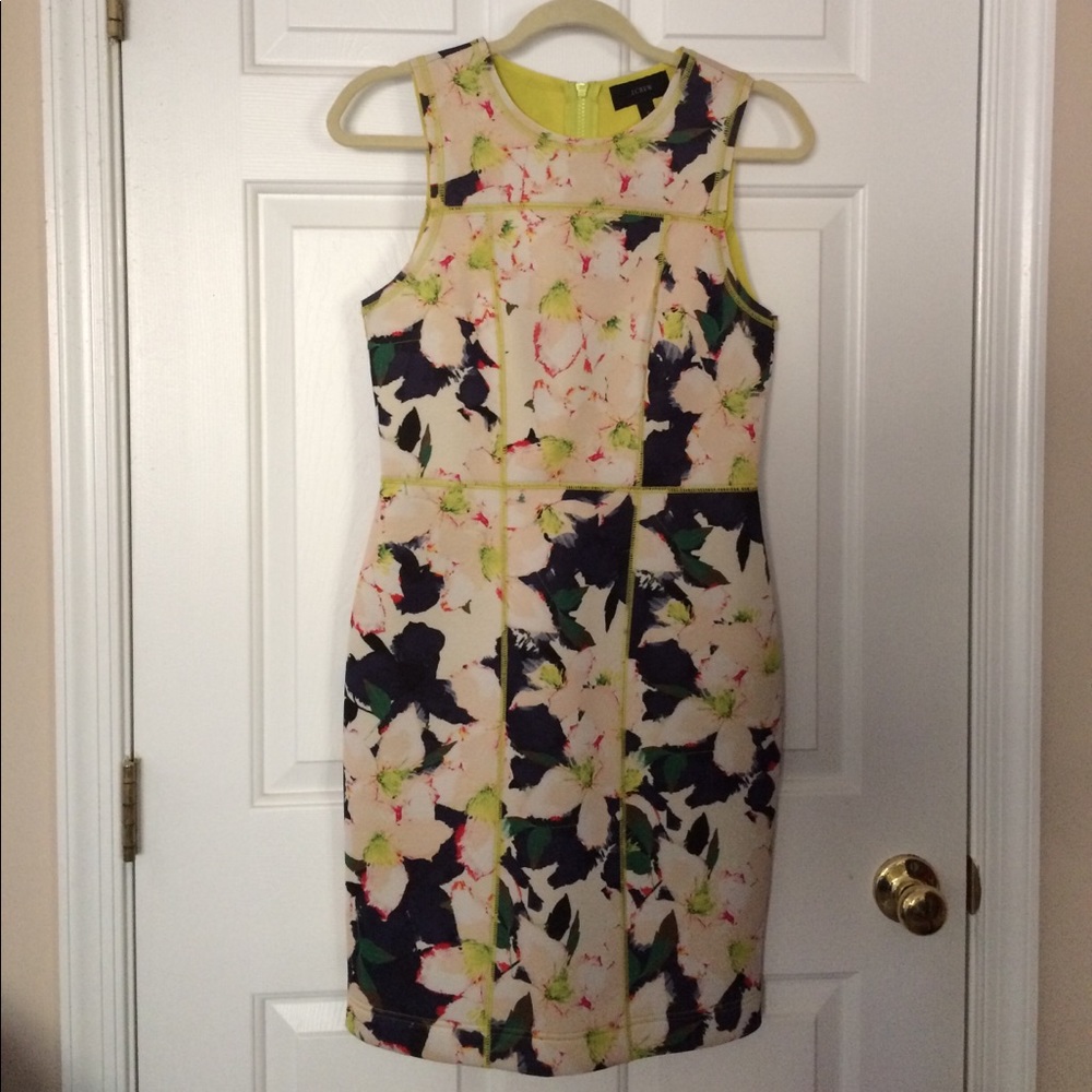 Floral Neoprene dress, JCrew