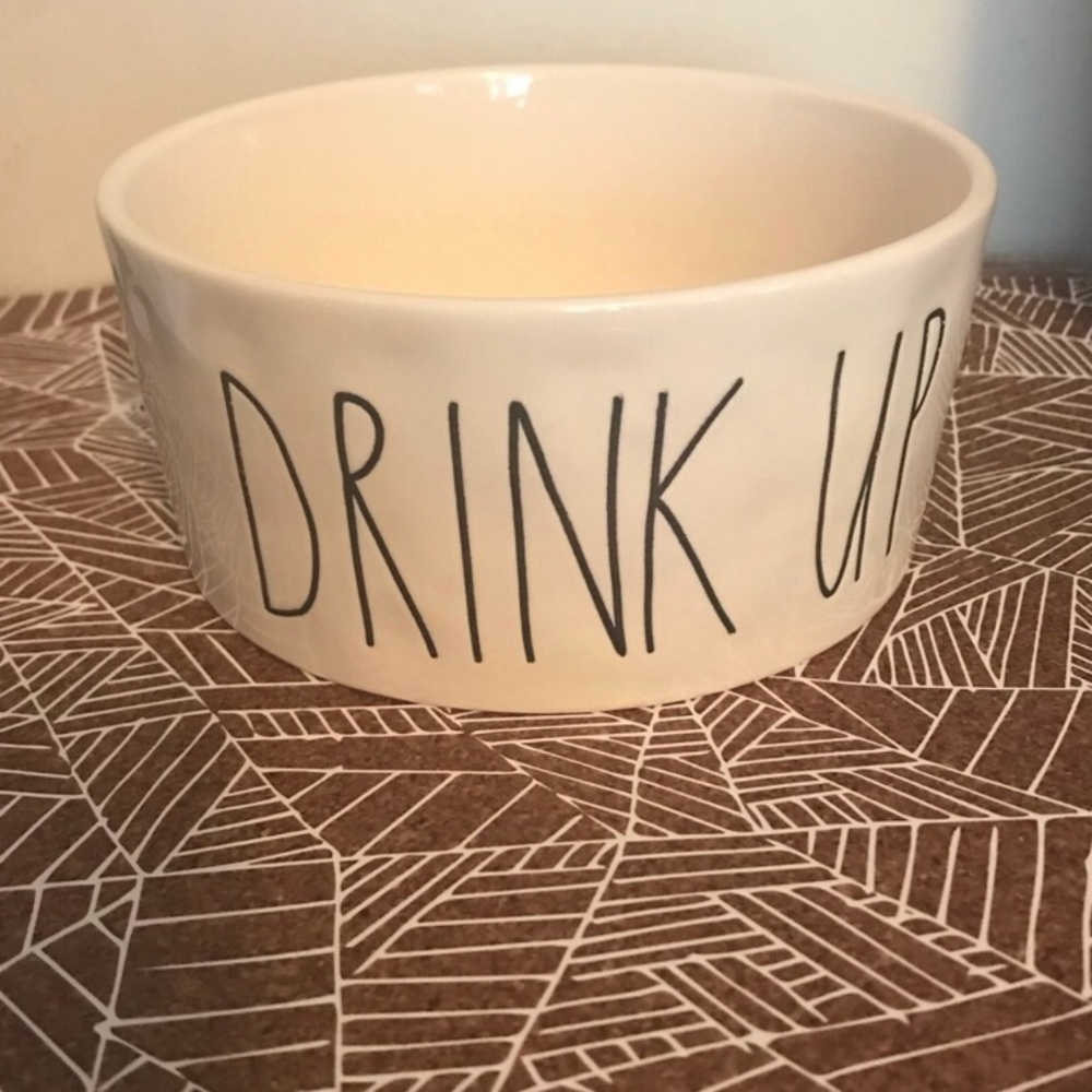 Rae Dunn “Drink Up” Large Dog Bowl 🐶