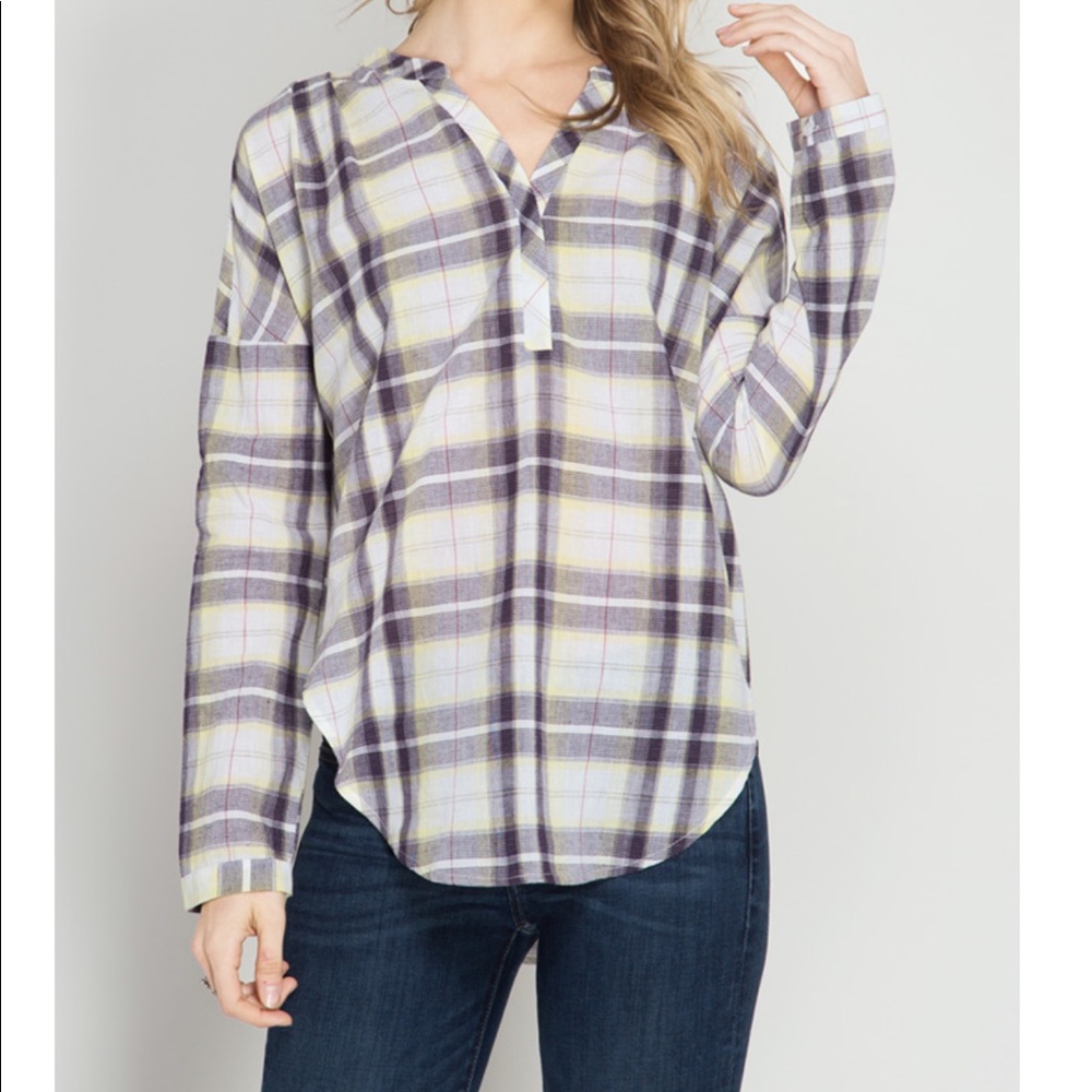 Zoey Plaid Button Down Shirt