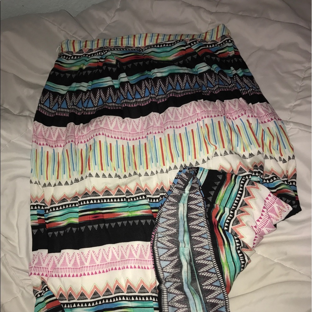 Forever 21 Bohemian/Tribal Midi Skirt