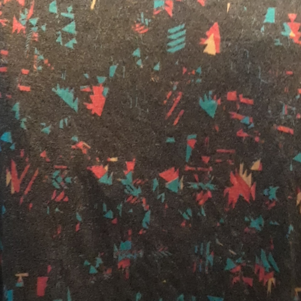 Lularoe 3xl Perfect T Charcoal Aztec Print Coral