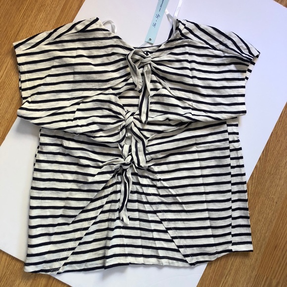 Nautical Navy Striped Basic Tee - Picture 2 of 2