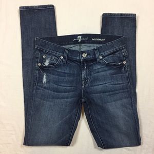 7 for All Mankind Roxanne distressed skinny jeans 7 for All Mankind Roxanne distressed skinny jeans