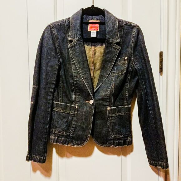 Isaac Mizrahi Rinse Denim Jacket Blazer - Picture 1 of 5