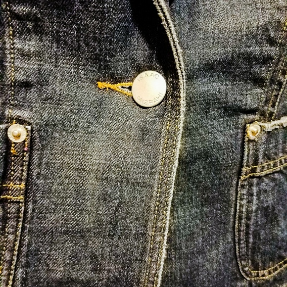 Isaac Mizrahi Rinse Denim Jacket Blazer - Picture 4 of 5