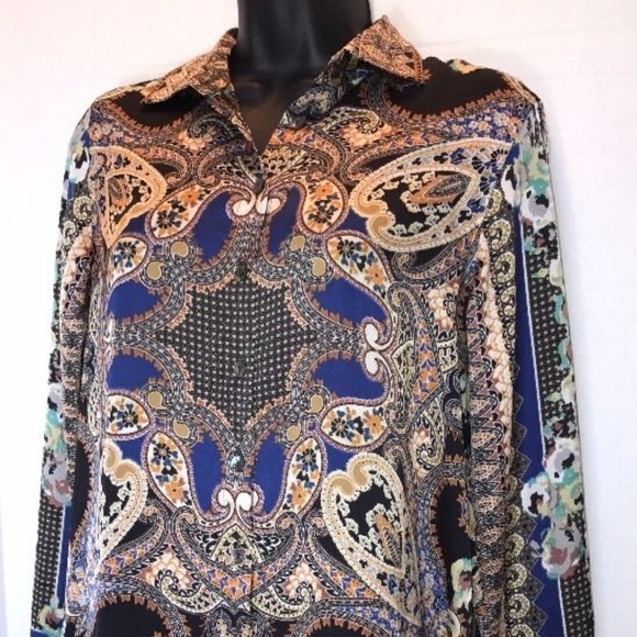 Max Volmary Diamonds and Pearls Paisley BLOUSE - Picture 4 of 8