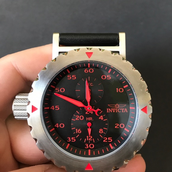 INVICTA 30677 52mm Coalition Forces 0.56ctw Diamond Carbon  INVICTA 52mm Force Quartz stainless
