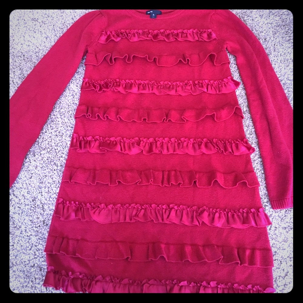 GAP kids red sweater dress EUC sz 12