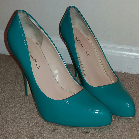 Audrey Brooke Shoes - Audrey Brooke Teal Heels