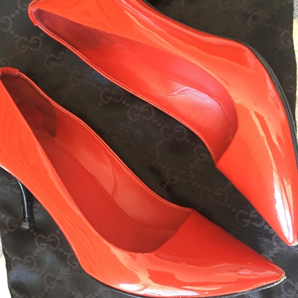 Gucci Red Patent Leather Pumps