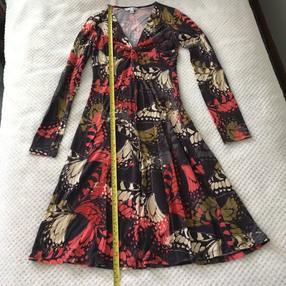 CABI size S Small Butterfly long sleeve dress