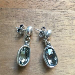 New Uno de 50 Silver Drop Dangle Earrings