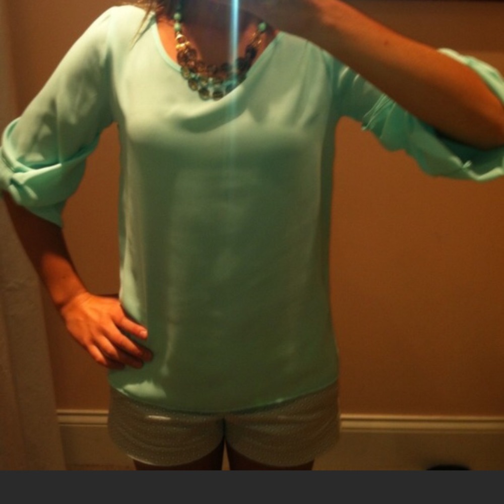 Mint Green Blouse