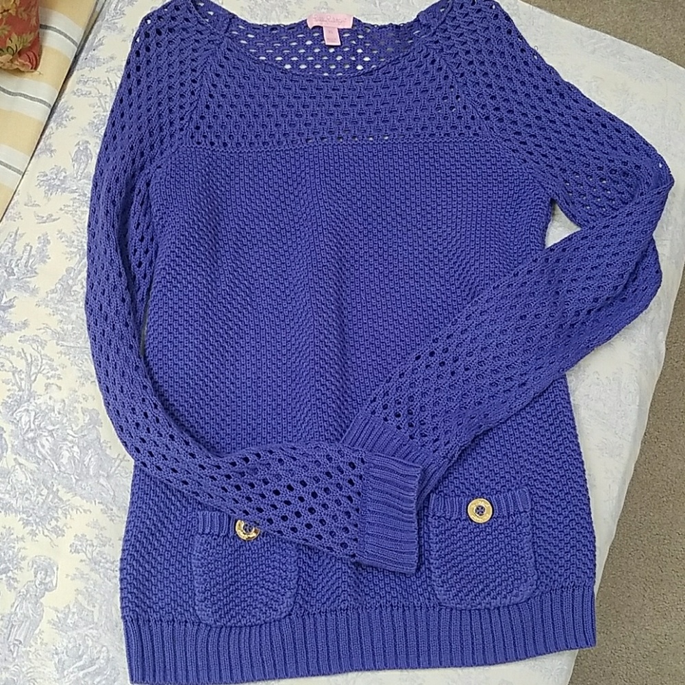Lilly Pulitzer blue sweater xs