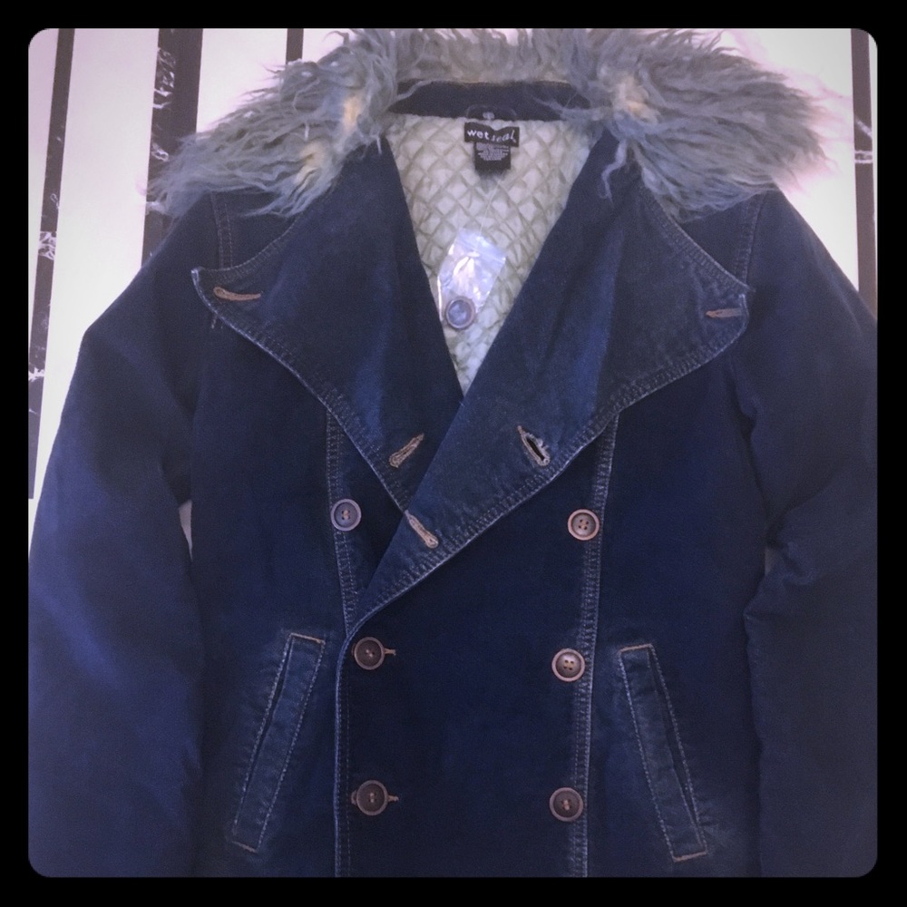 70s denim peacoat