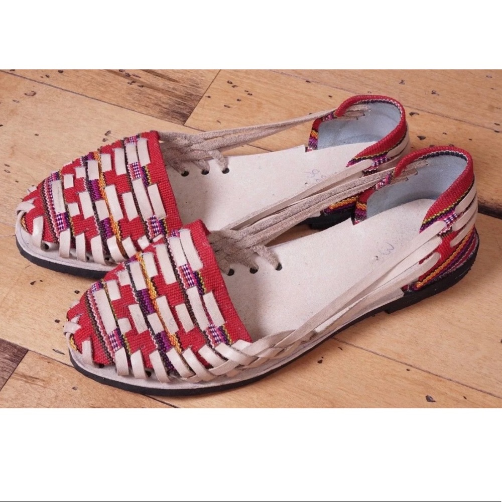 Guatemalan Sandals boho handmade Sz 7.5
