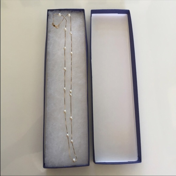 14K Gold Delicate Pearl Necklace - Picture 4 of 4