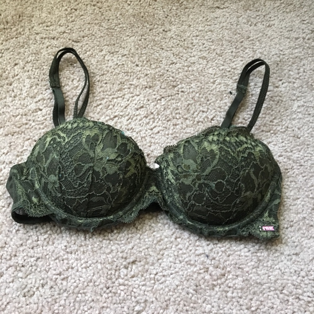 Victoria's Secret PINK emerald lace bra