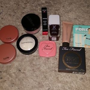Too faced,  tarte, becca