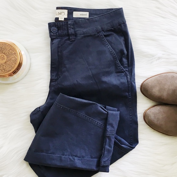 Anthropologie Pants - Anthropologie Blue Chino Relaxed Pants