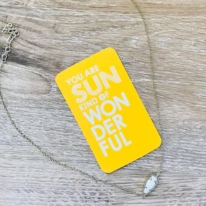 Gold Kendra Scott white Elisa necklace