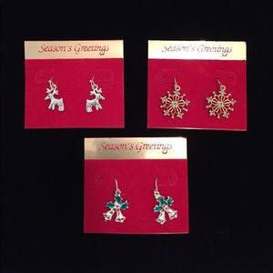 Bundle of Three Sets of Christmas Earrings