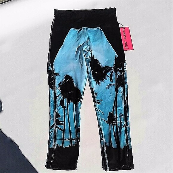Betsey Johnson Pants - SOLD Betsy Johnson performance palm tree leggings