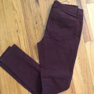 Bass Oxblood Straight Skinny Jeans