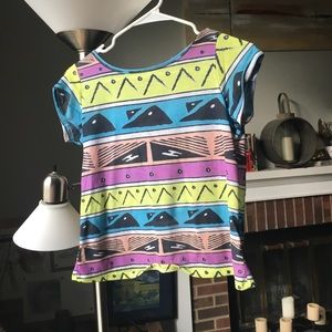 Comic graphic print bow back crop top Comic graphic print bow back crop top