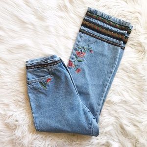 Vintage High Waist Embroidered Jeans Vintage High Waist Embroidered Jeans