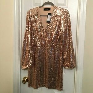 Akira Gold Sequin Dress