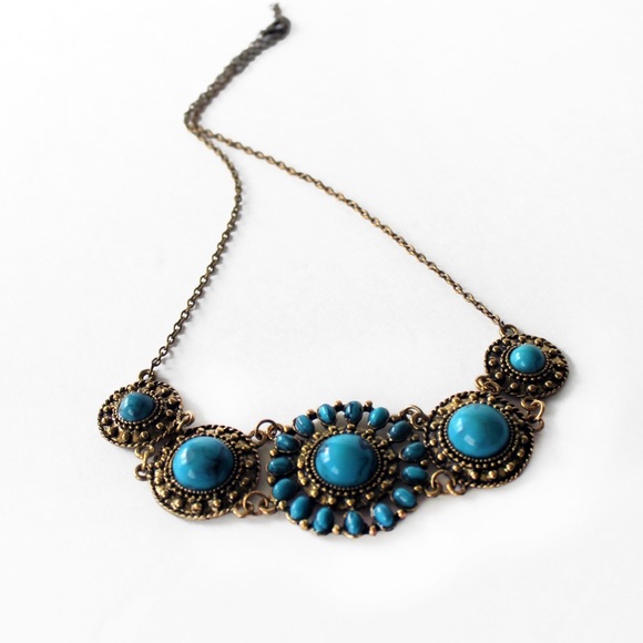 dottie + chloe Jewelry - Boho Turquoise Statement Necklace