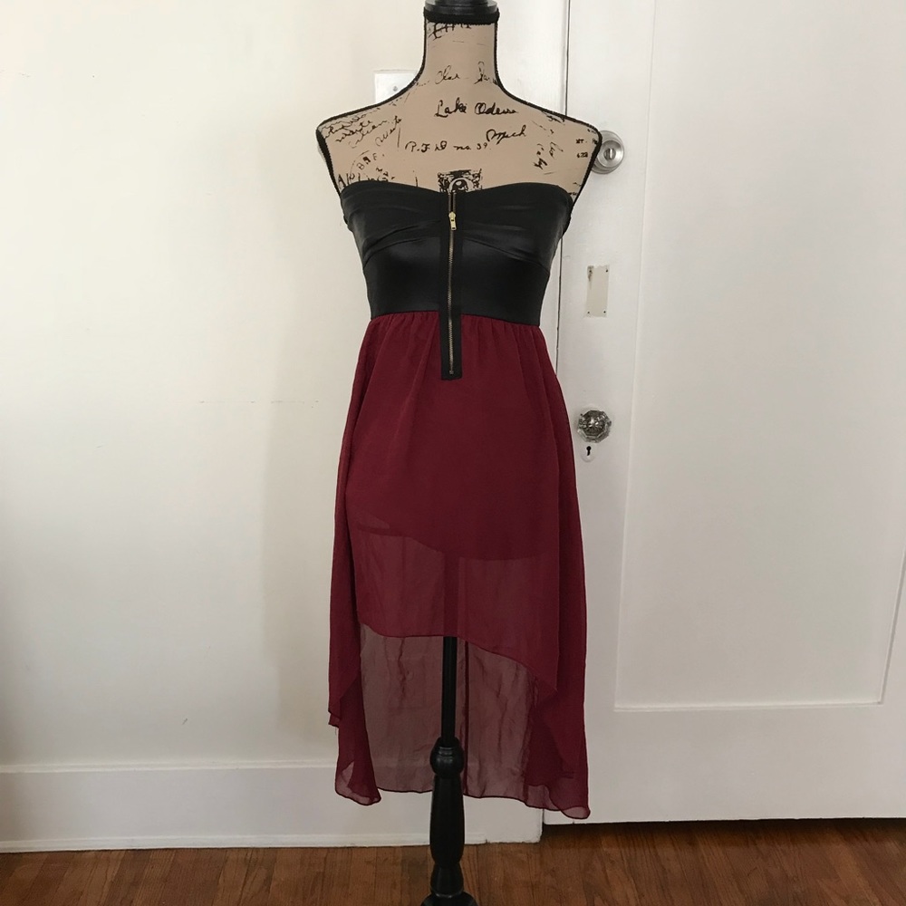 Love Culture High Low Maroon Dress