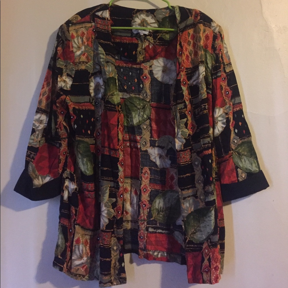 M.c.s ltd multi colored cardigan size 16mp ras1033