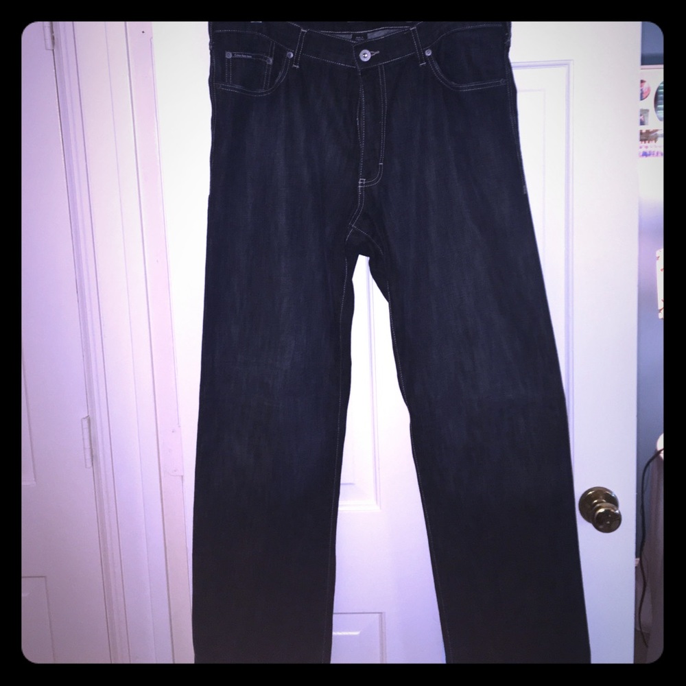 Calvin Klein low rise straight leg jeans