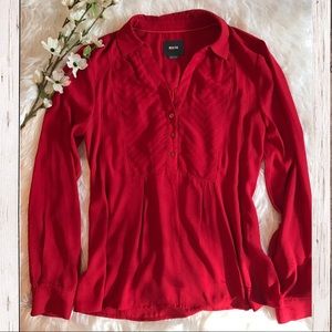 Maeve Anthropologie De Stijl half button blouse Maeve Anthropologie De Stijl half button blouse