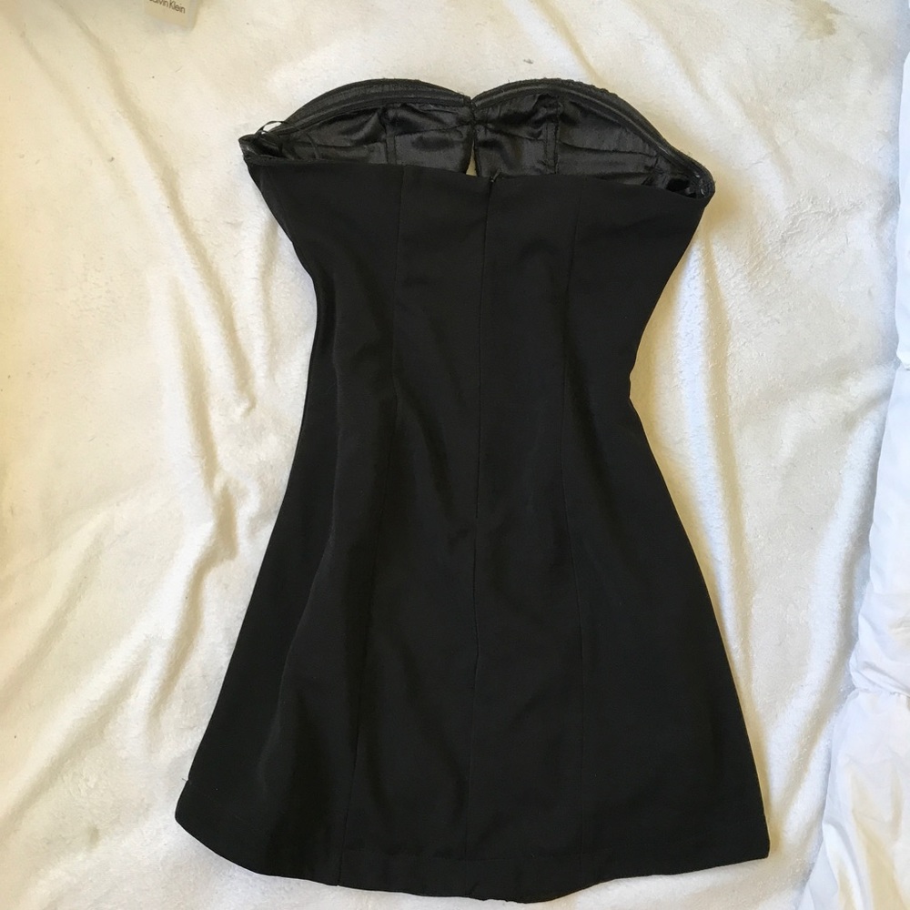 Black Mini Dress with Embellishments - Picture 2 of 4