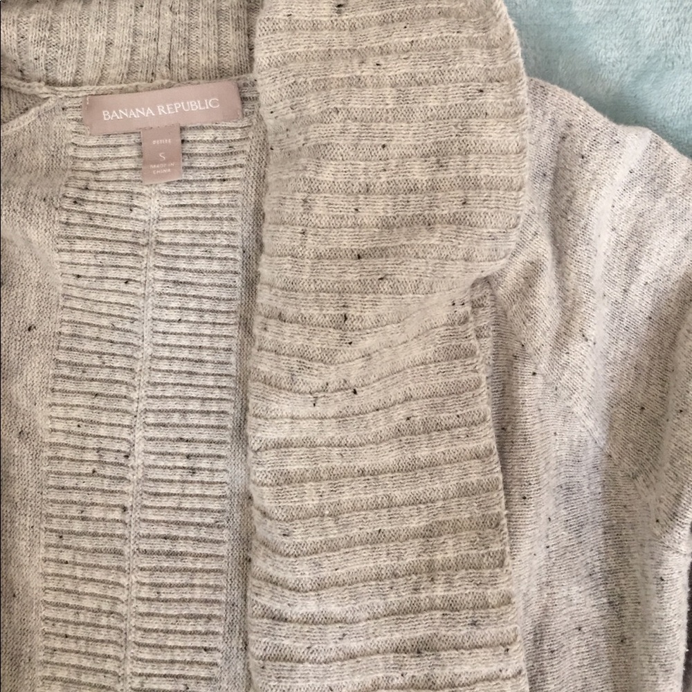 Banana Republic marled grey open cardigan
