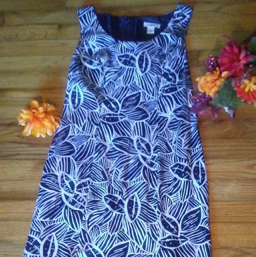Cato Black & White Print Dress SZ 6