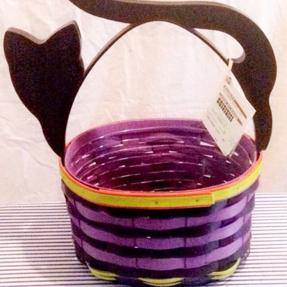 NWT Longaberger Halloween Kitty basket