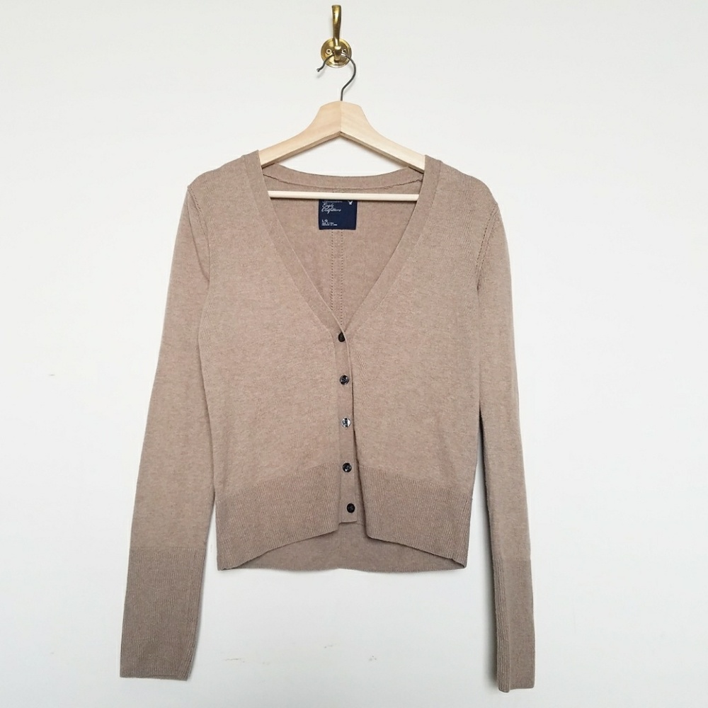 American Eagle Light Brown Tan Cardigan