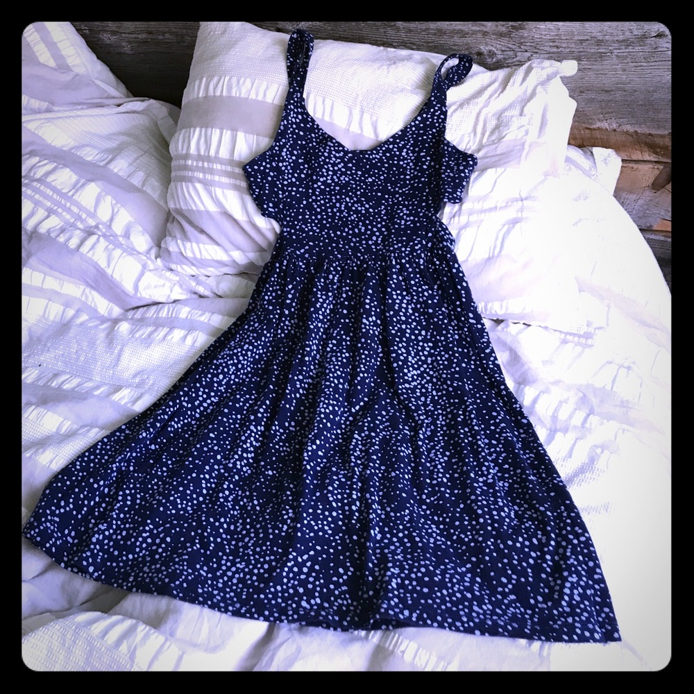 Bycorpus Blue Polka Dot Dress